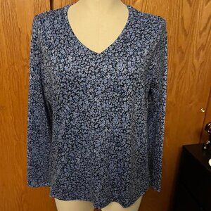 NWT Women's Supima Cotton Relaxed Long Sleeve V-Neck T-Shirt